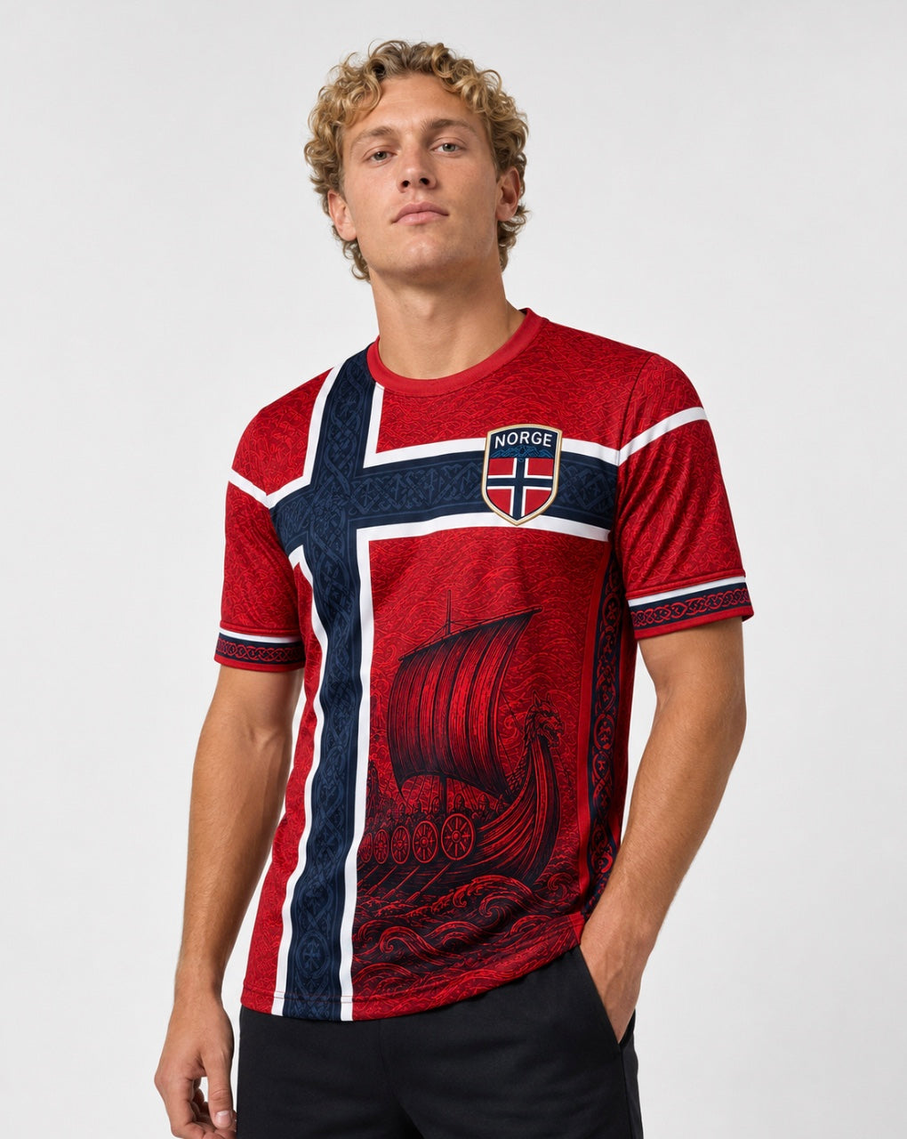 Norge Vikingtrøya – Rød Supportertrøye