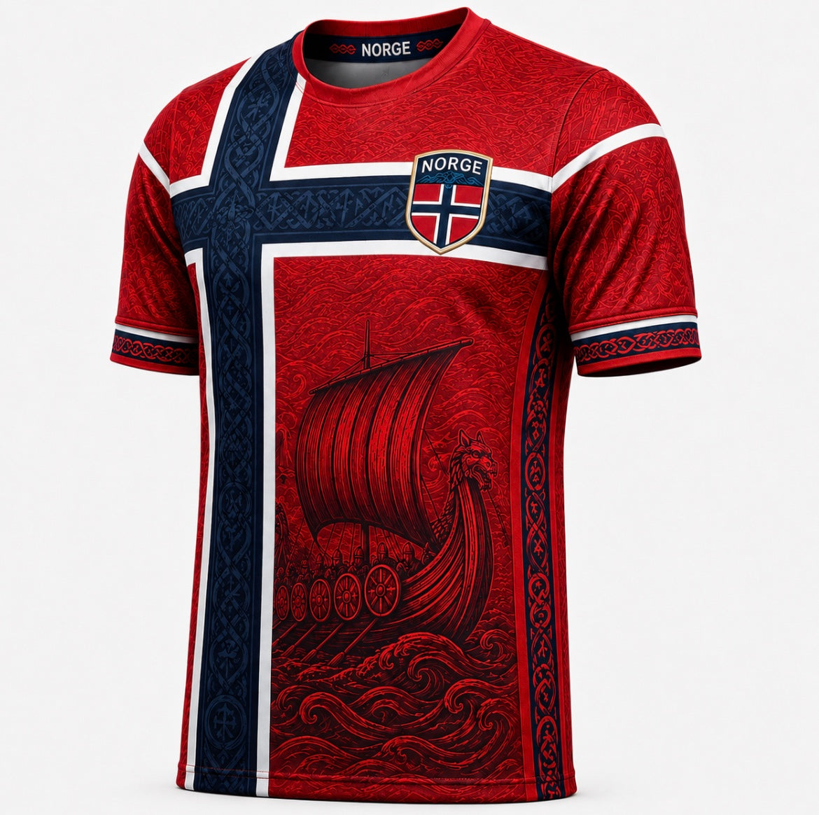 Norge Vikingtrøya – Rød Supportertrøye